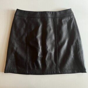 Gianni Bini Black Leather Mini / Micro Skirt